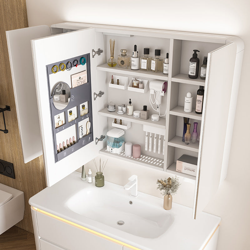 Elegant Luxury Curved Large Mirror Cabinet