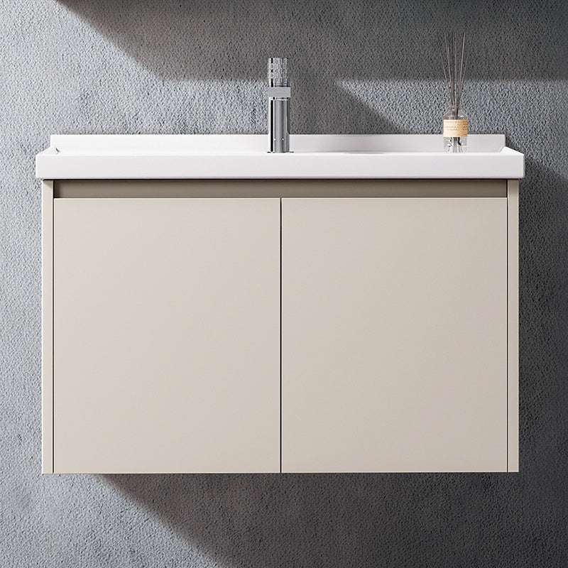 Cream-Style Villa Smart Bathroom Vanity Set - Stainless Steel Painted Wall-Mounted, High-End White Mirror Cabinet with Bathroom Storage