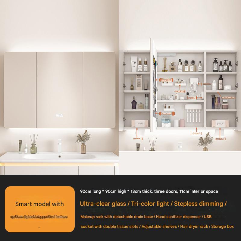 Elegant Luxury Curved Large Mirror Cabinet