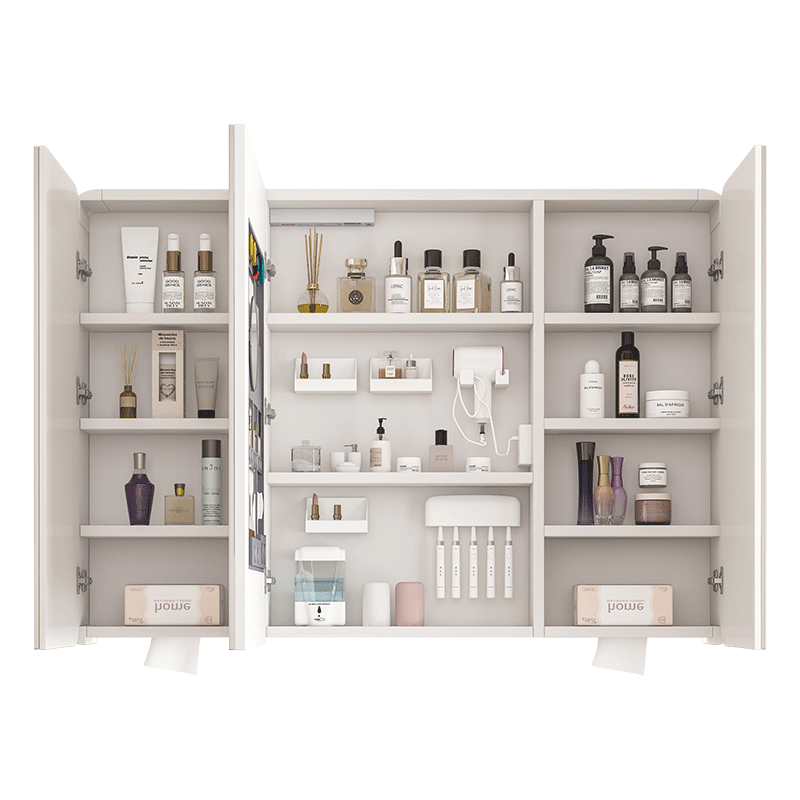 Elegant Luxury Curved Large Mirror Cabinet